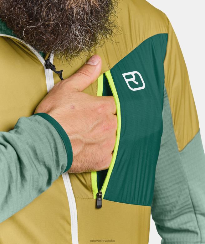 ORTOVOX muškarci arktička siva ladiz hibridna jakna X0844463