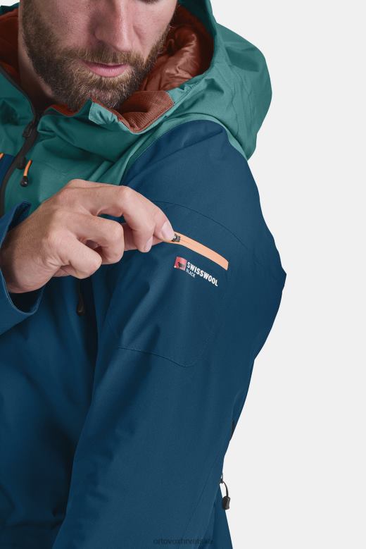 ORTOVOX muškarci crni gavran Sedrun jakna od švicarske vune od 2l X0844614