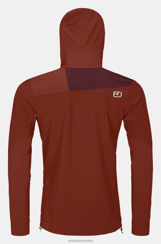 ORTOVOX muškarci glinena naranča pala jakna s kapuljačom X0844513