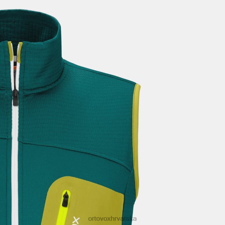 ORTOVOX muškarci pacifičko zelena mrežasti prsluk od flisa X0844366