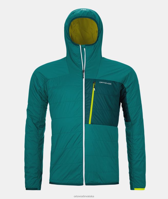 ORTOVOX muškarci pacifičko zelena swisswool piz duan jakna X0844544