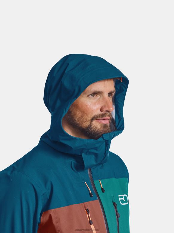 ORTOVOX muškarci petrolej plava Duboka školjkasta jakna od 3l X084429