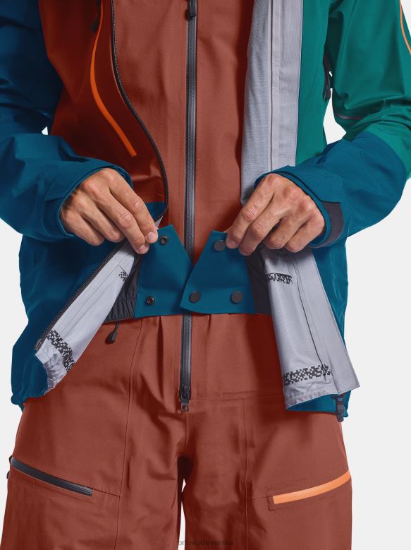 ORTOVOX muškarci petrolej plava Duboka školjkasta jakna od 3l X084429