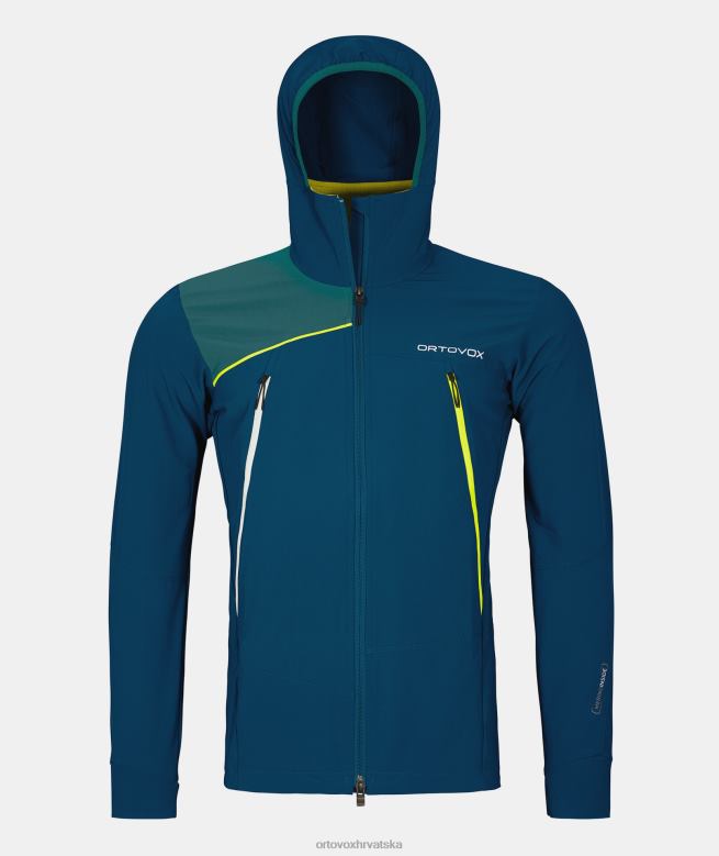 ORTOVOX muškarci petrolej plava pala jakna s kapuljačom X0844514