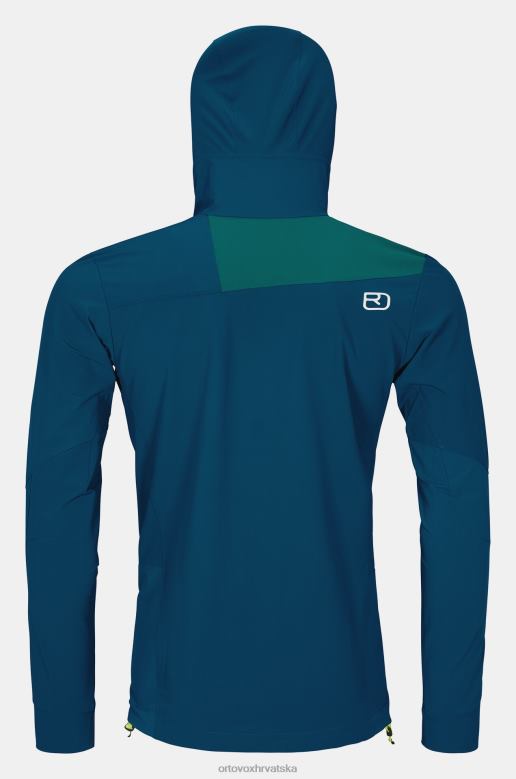 ORTOVOX muškarci petrolej plava pala jakna s kapuljačom X0844514