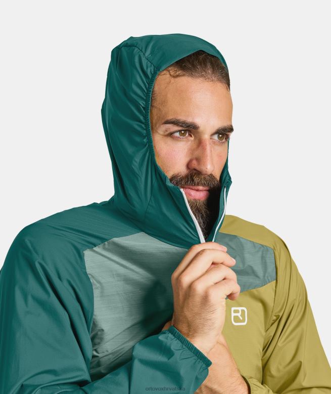 ORTOVOX muškarci petrolej plava vjetrovka jakna X0844579