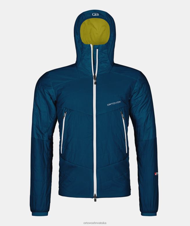 ORTOVOX muškarci petrolej plava westalpen jakna od švicarske vune X0844339