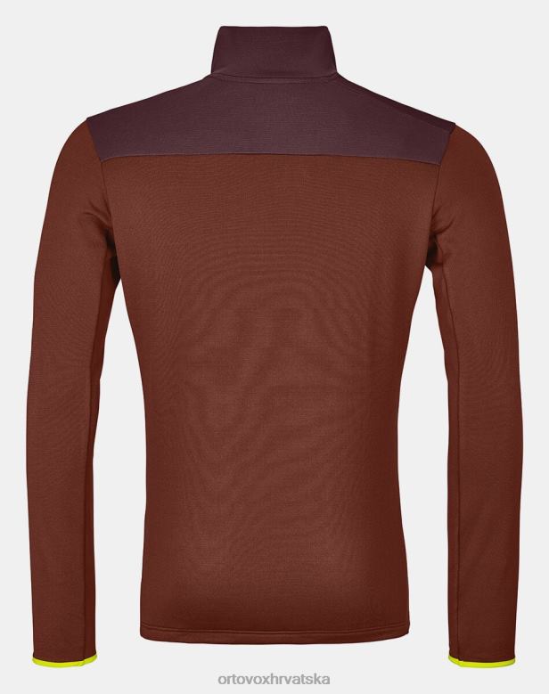 ORTOVOX muškarci glinena naranča lagani ovratnik s patentnim zatvaračem od flisa X0844409