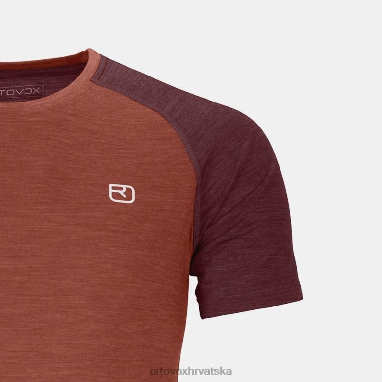 ORTOVOX muškarci glinena narančasta mješavina 120 cool tec brza majica kratkih rukava na gore X0844673