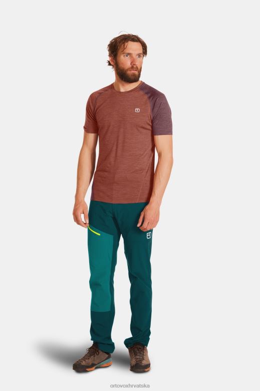 ORTOVOX muškarci glinena narančasta mješavina 120 cool tec brza majica kratkih rukava na gore X0844673