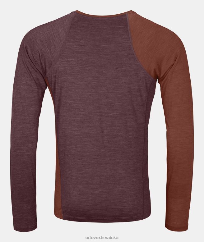 ORTOVOX muškarci glinena narančasta mješavina 120 cool tec dugih rukava s brzim podizanjem X0844704