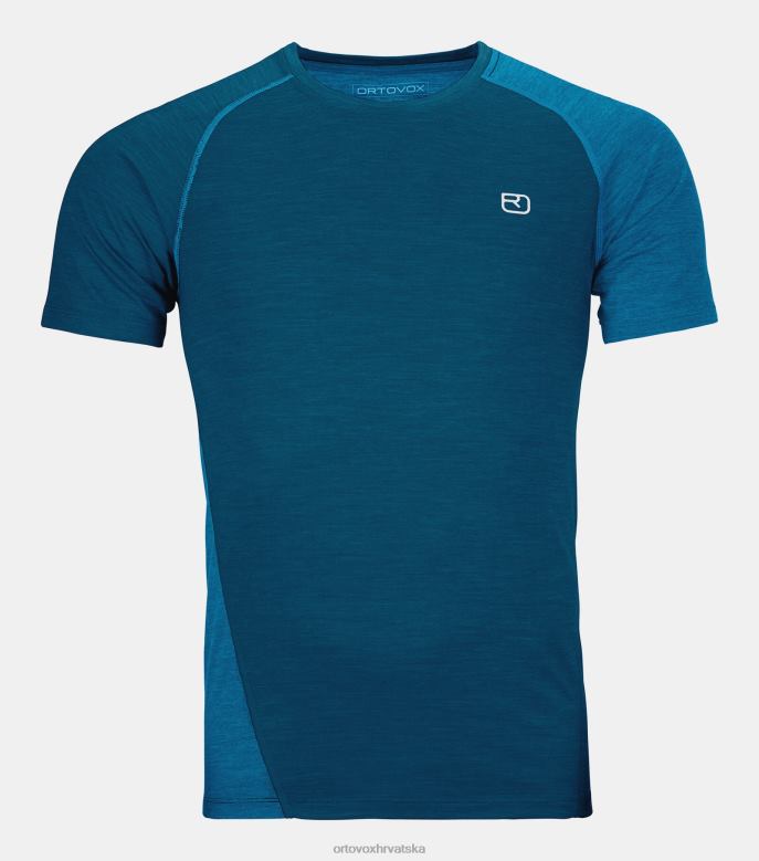 ORTOVOX muškarci petrol plava mješavina 120 cool tec brza majica kratkih rukava na gore X0844674