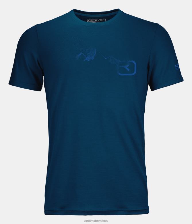 ORTOVOX muškarci petrolej plava 185 merino logo sprej ts X0844696