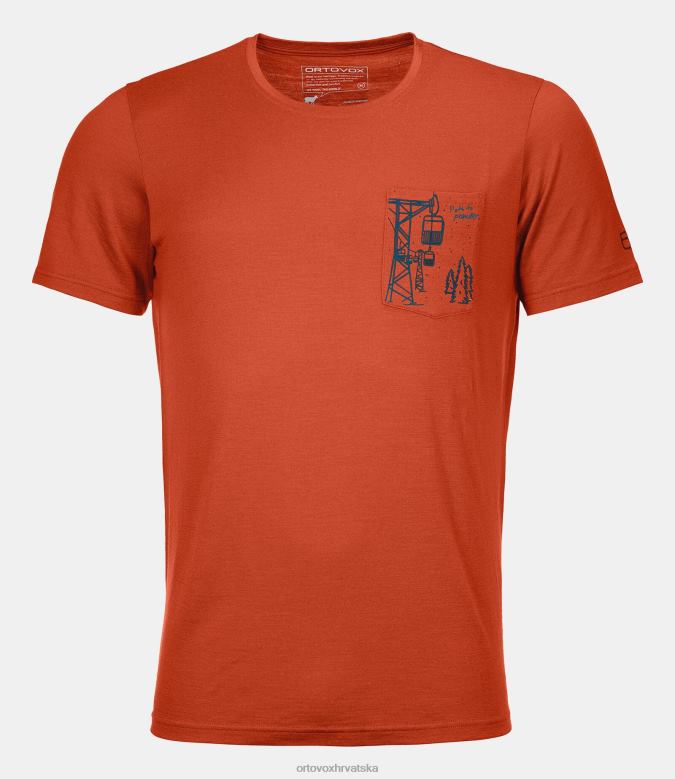 ORTOVOX muškarci pustinjska naranča 185 merino put do praha ts X0844714