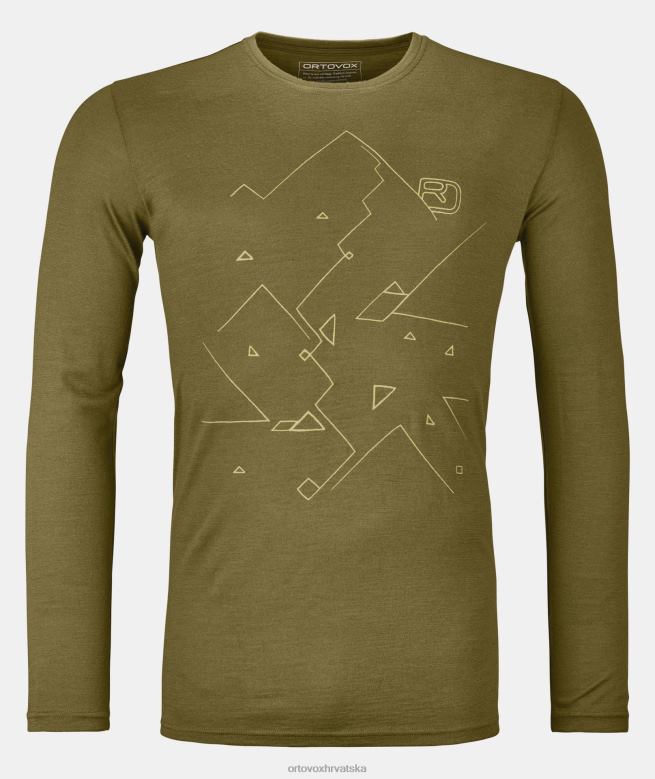 ORTOVOX muškarci zelena mahovina 185 merino tangram ls X0844273