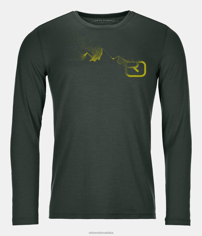 ORTOVOX muškarci zeleni bor 185 merino logo sprej l X0844319
