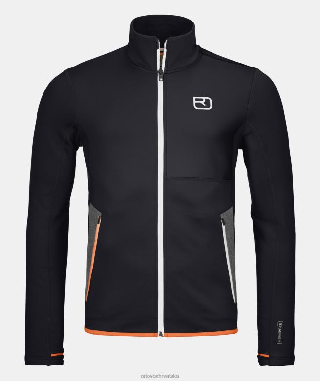 ORTOVOX muškarci crni gavran jakna od flisa X0844256