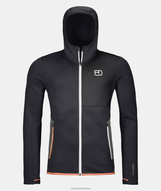 ORTOVOX muškarci crni gavran majica s kapuljačom od flisa X0844108