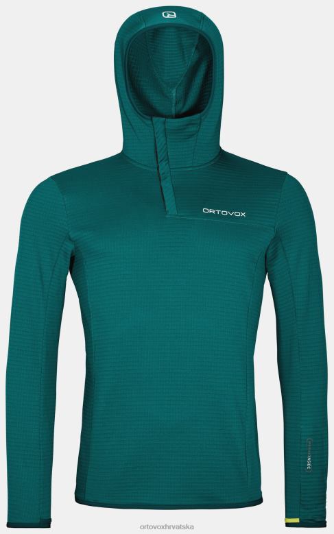 ORTOVOX muškarci pacifičko zelena flis light grid zn hoody X0844576