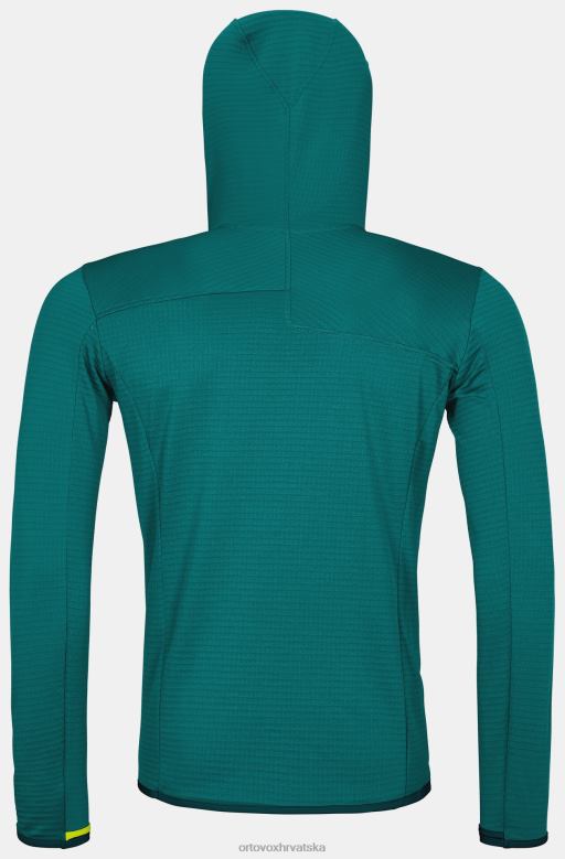 ORTOVOX muškarci pacifičko zelena flis svjetlo rešetka s kapuljačom jkt X0844624