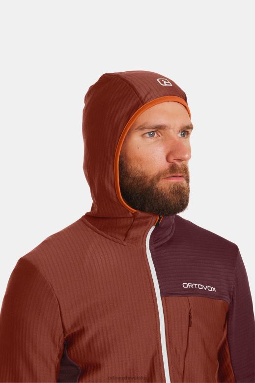 ORTOVOX muškarci pacifičko zelena flis svjetlo rešetka s kapuljačom jkt X0844624