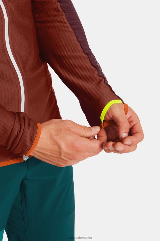 ORTOVOX muškarci petrolej plava flis svjetlo rešetka s kapuljačom jkt X0844623