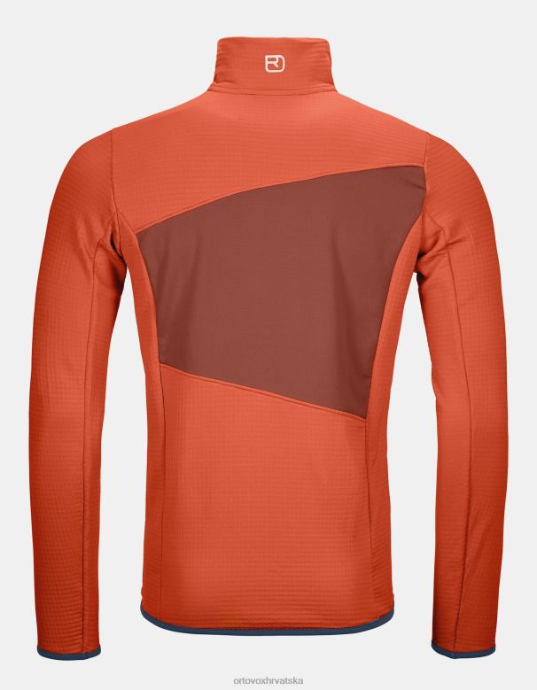 ORTOVOX muškarci pustinjska naranča mrežasta jakna od flisa X0844125