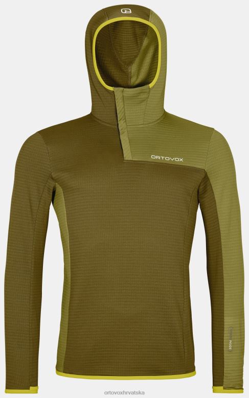 ORTOVOX muškarci zelena mahovina flis light grid zn hoody X0844577