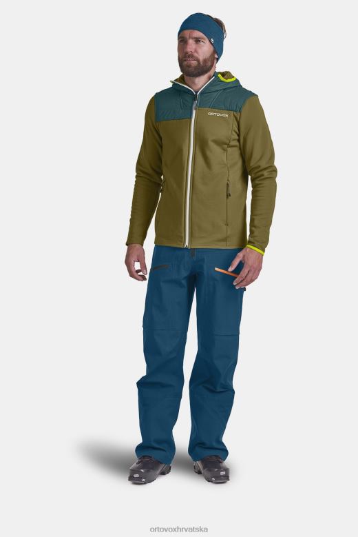 ORTOVOX muškarci zelena mahovina flis plus majica s kapuljačom X0844296