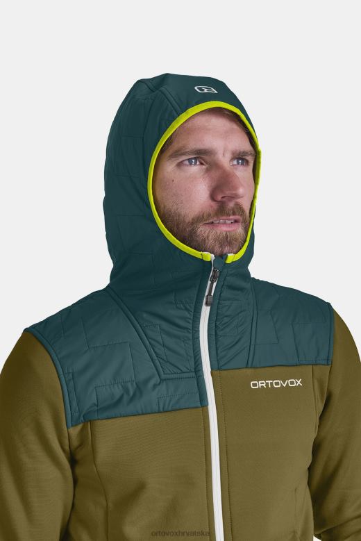 ORTOVOX muškarci zelena mahovina flis plus majica s kapuljačom X0844296