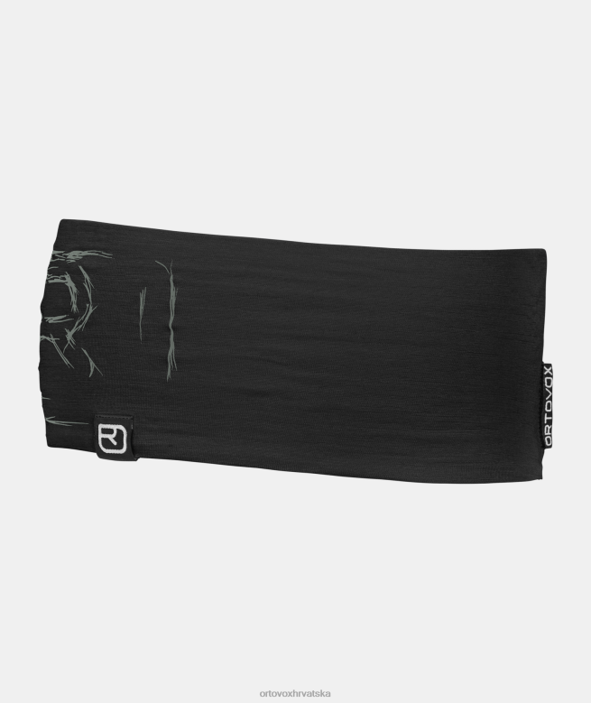 ORTOVOX muškarci crni gavran 120 tec traka za glavu s logotipom X0844489