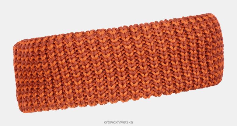 ORTOVOX muškarci glinena naranča teška pletena traka za glavu X0844679