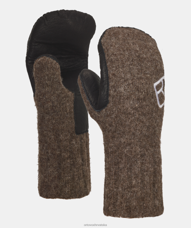 ORTOVOX muškarci Crna ovca klasične vunene kožne rukavice X0844567