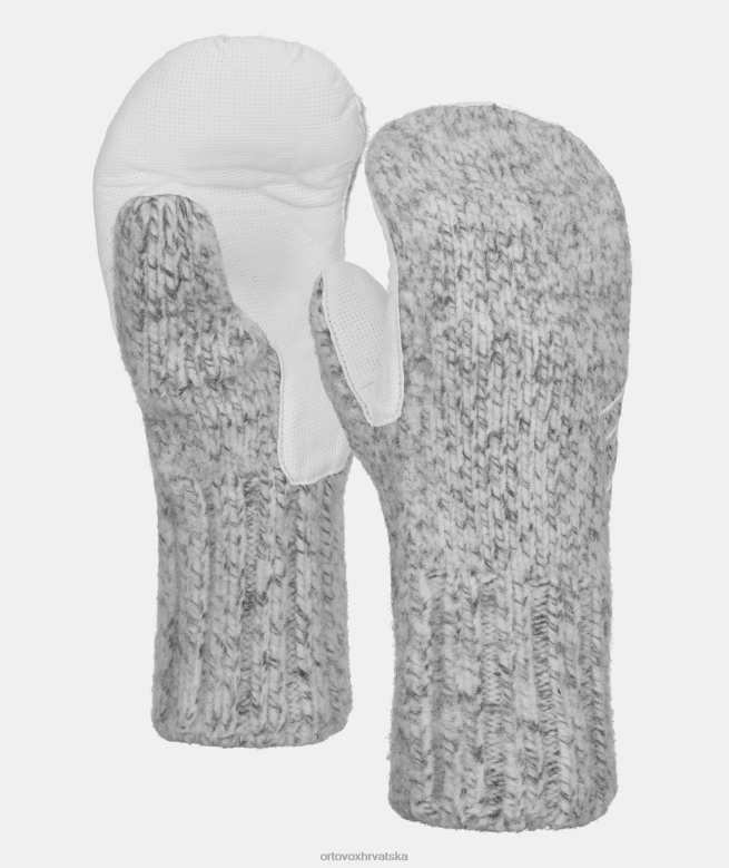 ORTOVOX muškarci siva mješavina klasične vunene kožne rukavice X0844566