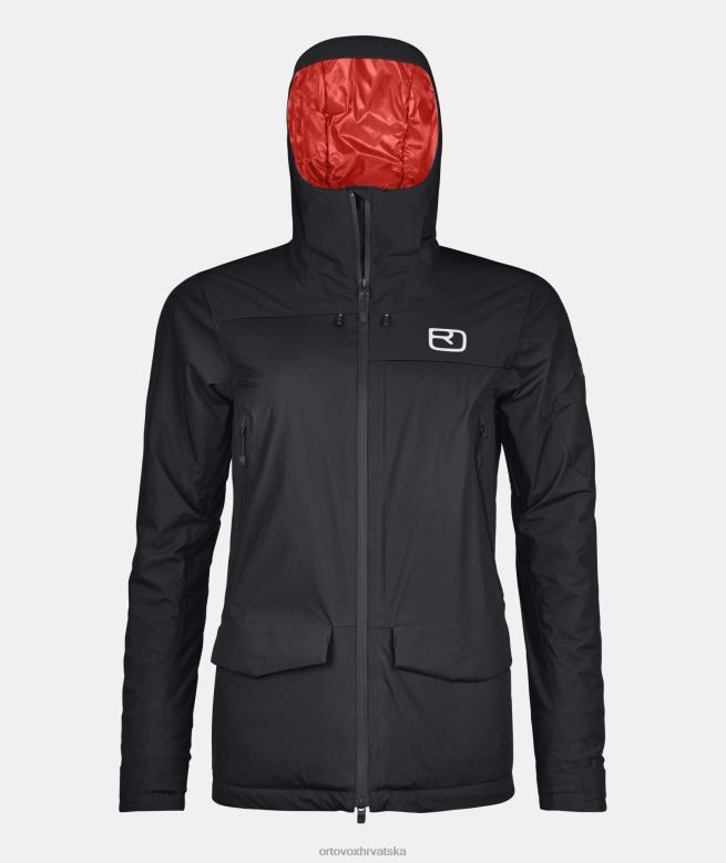ORTOVOX žene crni gavran Sedrun jakna od švicarske vune od 2l X08441238