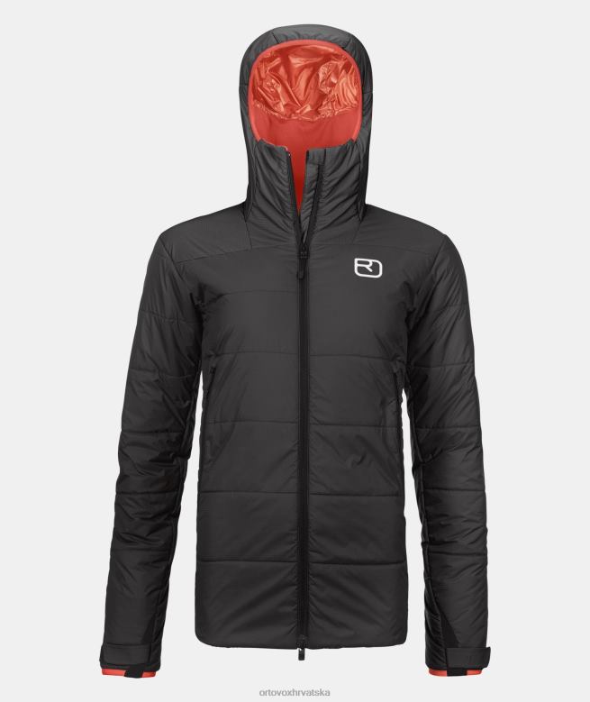 ORTOVOX žene crni gavran jakna od švicarske vune X0844761
