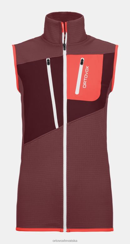 ORTOVOX žene gorska ruža mrežasti prsluk od flisa X08441023