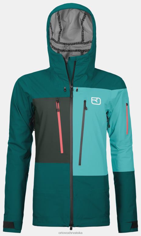 ORTOVOX žene pacifičko zelena Duboka školjkasta jakna od 3l X0844741