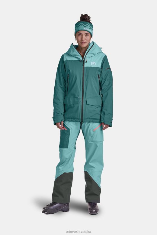 ORTOVOX žene pacifičko zelena Sedrun jakna od švicarske vune od 2l X08441237