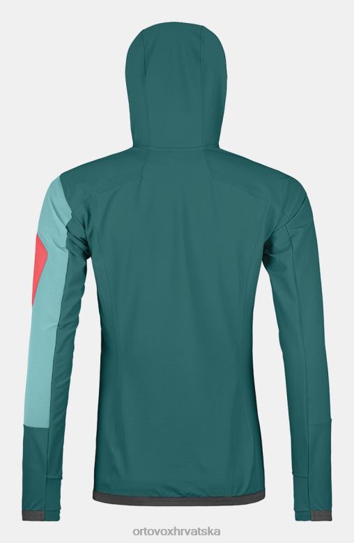 ORTOVOX žene pacifičko zelena berrino jakna s kapuljačom X0844898