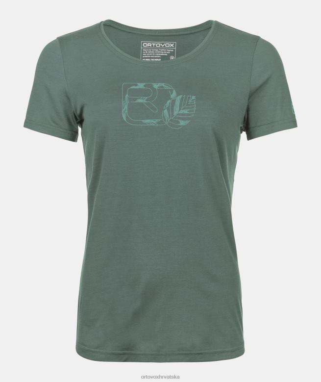 ORTOVOX žene arktička siva 120 cool tec leaf logo ts X08441190