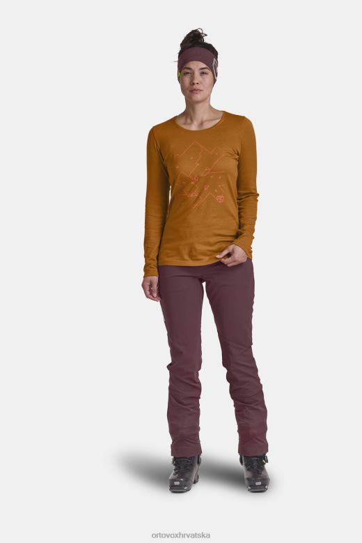 ORTOVOX žene pacifičko zelena 185 merino tangram ls X08441054