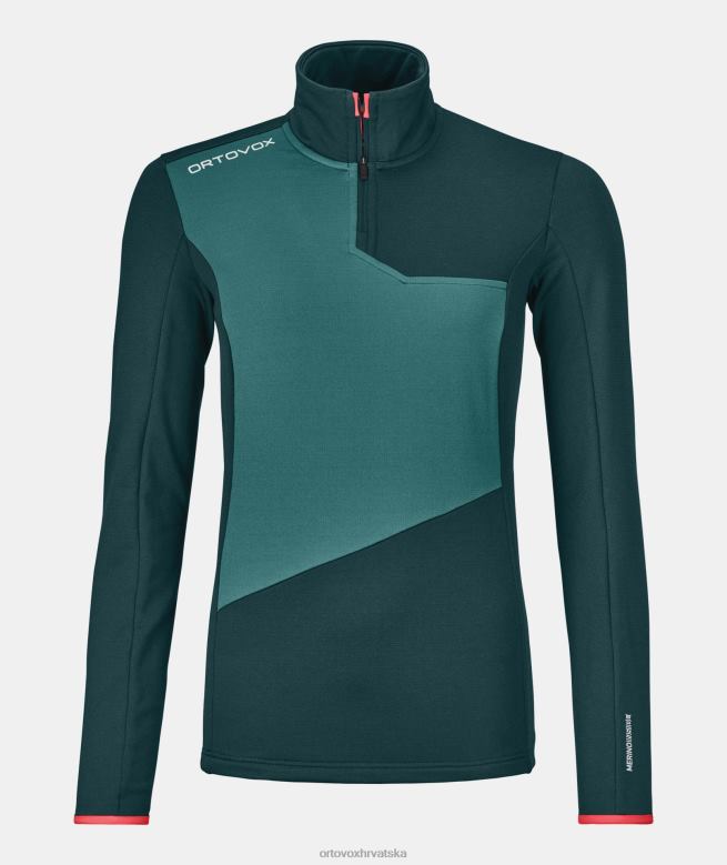 ORTOVOX žene tamni pacifik lagani ovratnik s patentnim zatvaračem od flisa X08441067