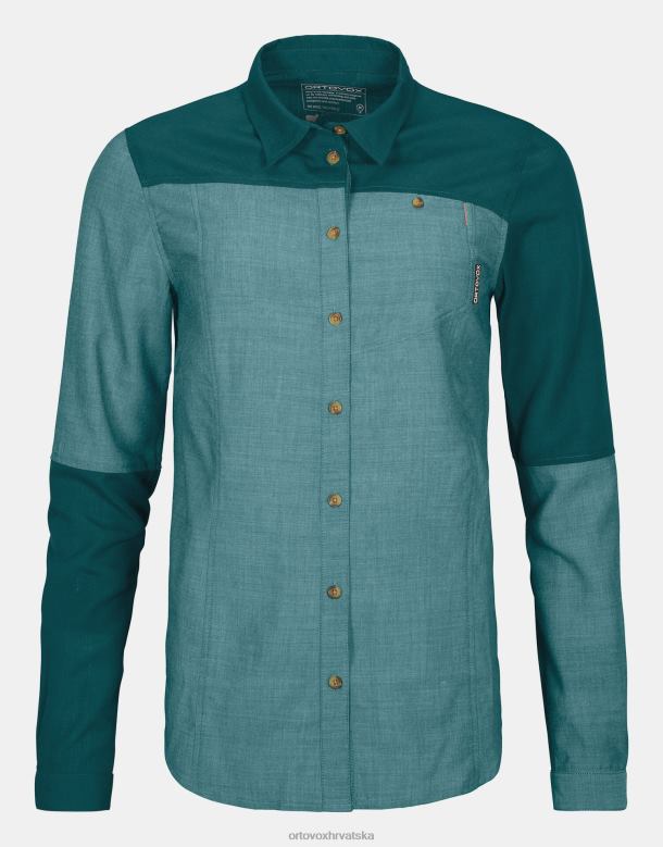 ORTOVOX žene tamni pacifik merino lewisham košulja ls X08441295