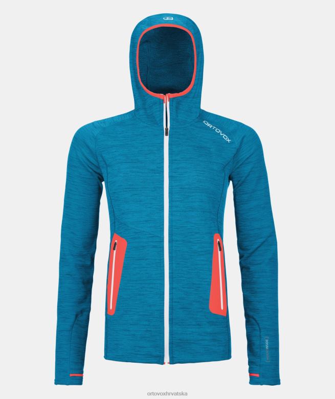 ORTOVOX žene baštinska plava mješavina lagana majica s kapuljačom od flisa X08441299