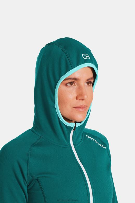 ORTOVOX žene baštinska plava mješavina lagana majica s kapuljačom od flisa X08441299