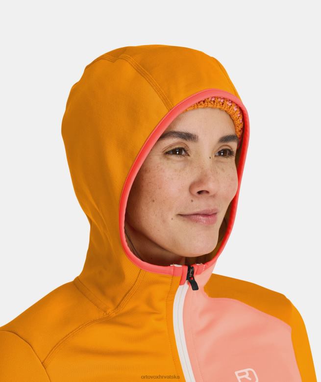 ORTOVOX žene glinena naranča majica s kapuljačom od flisa X0844884
