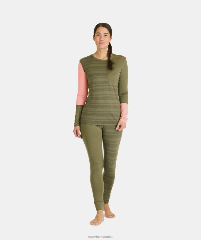 ORTOVOX žene gorska ruža 185 kamena vuna dugih rukava X0844773