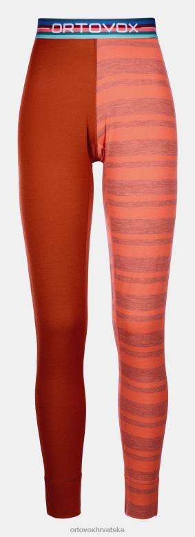 ORTOVOX žene koraljni 185 duge hlače od rock'n'wool X0844913