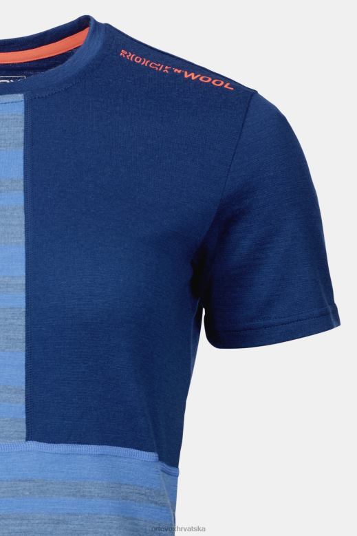 ORTOVOX žene plavo nebo 185 rock'n'wool kratki rukav X0844793